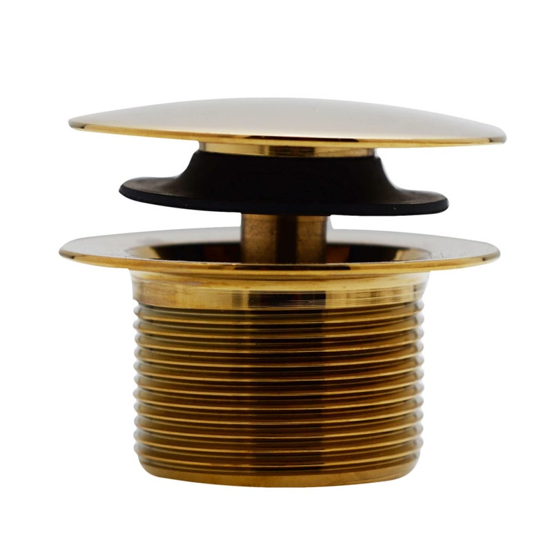 Westbrass تصريف الحمام من ويستبراس بمقبض فطر 1-1/2" NPSM خشن، نحاس مصقول، D398R-01 - Image 2